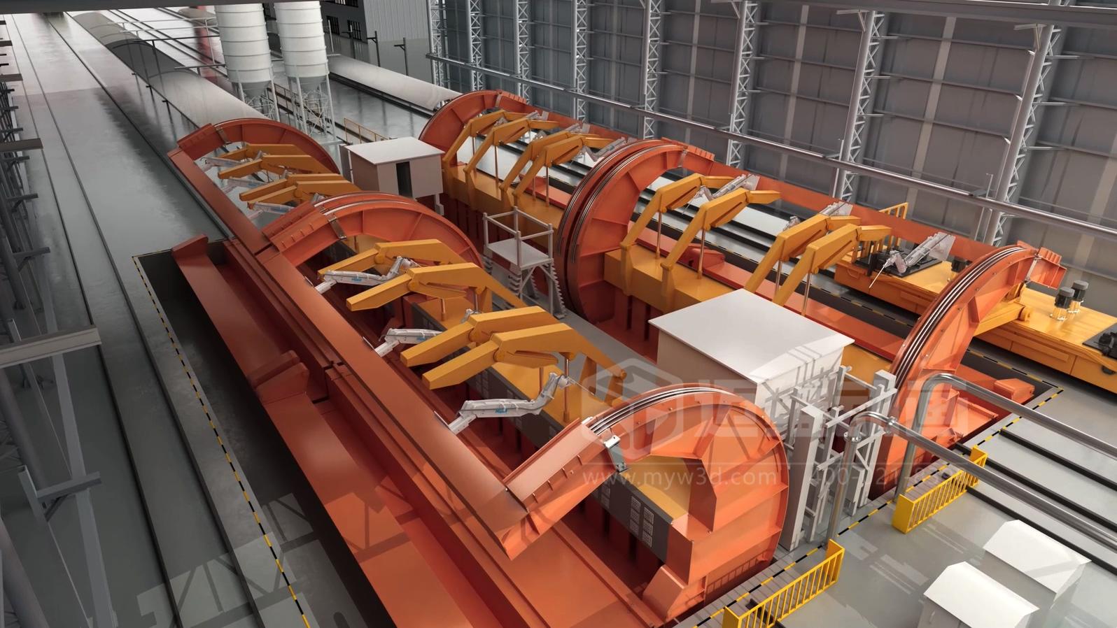 智慧工廠工藝流程展示如何做到直觀易懂？工業(yè)3D動畫制作實(shí)景還原火車廂余料自動化清洗全流程(圖1)