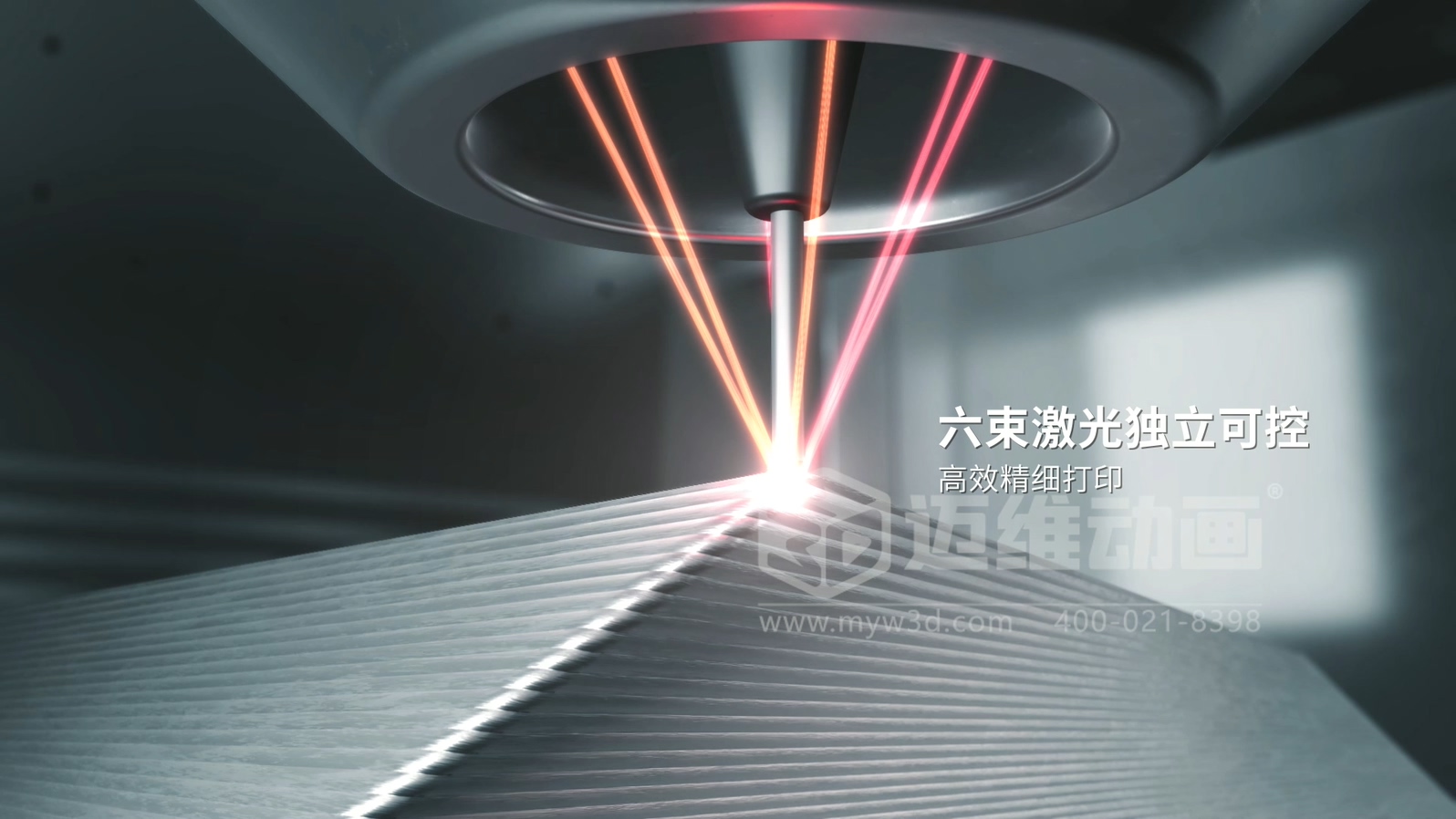 想讓客戶秒懂你的 3D 打印機？用三維動畫展示激光送絲設備生產工藝，接單更輕松(圖3)